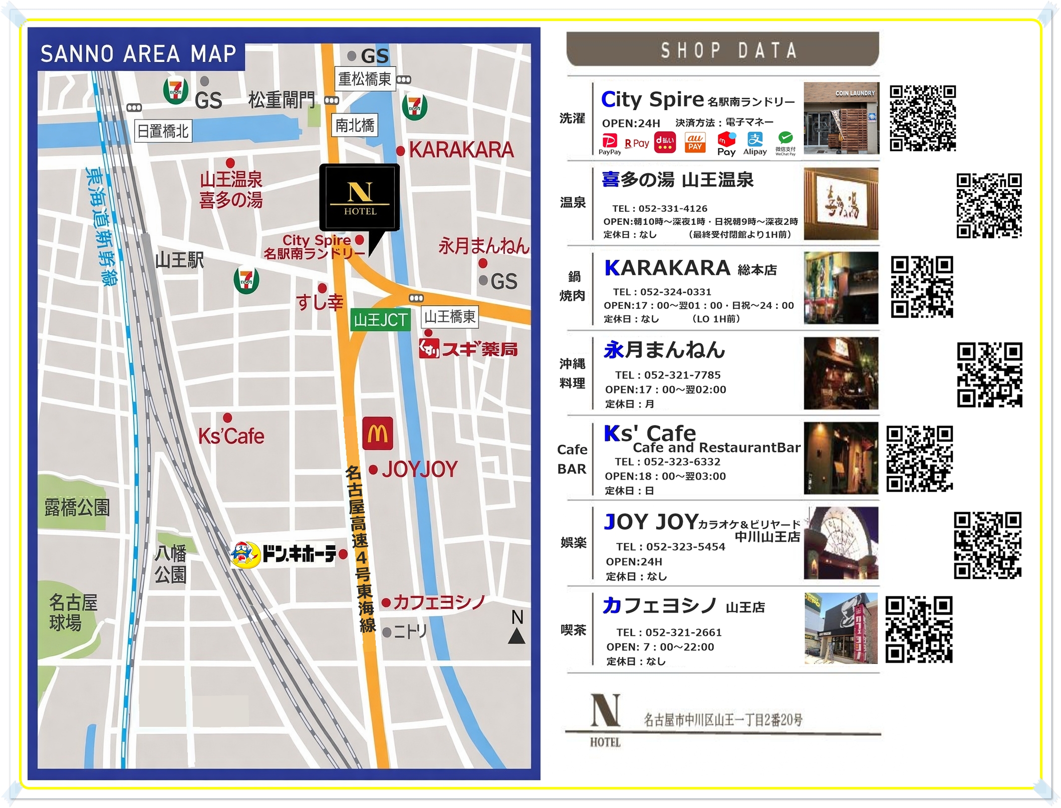 N HOTEL area map