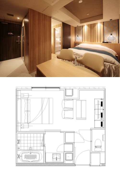 Room 403（H grade） スタンダードシングルの図面