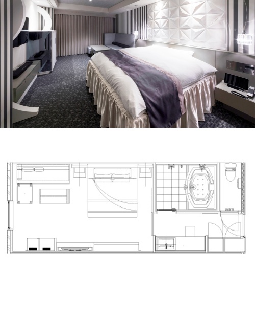 Room 506（D grade） フレンチゴシックデラックスダブルの図面