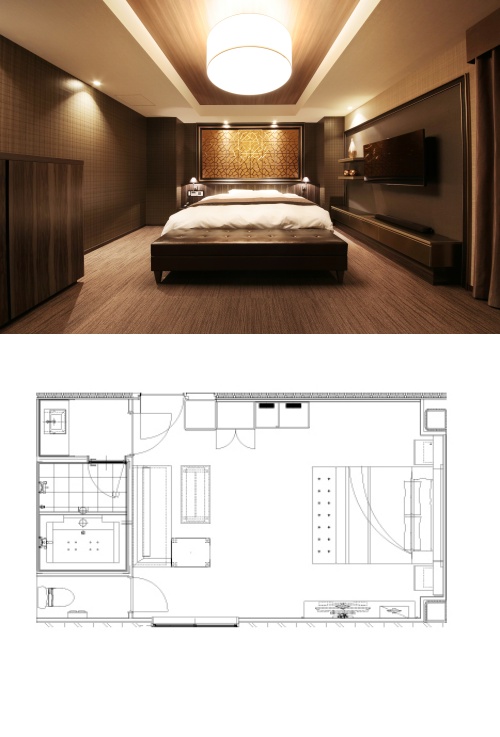 Room 802（A grade） ラグジュアリーデラックスダブルの図面