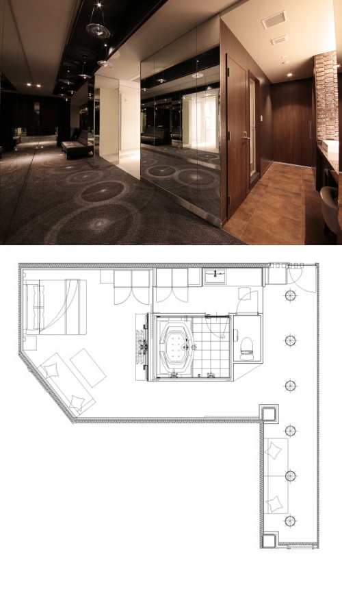 Room 710 ミラーセミスイートの図面