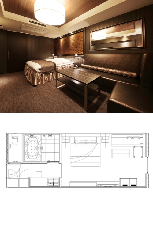 Room 807（B grade） ラグジュアリーデラックスダブルの図面